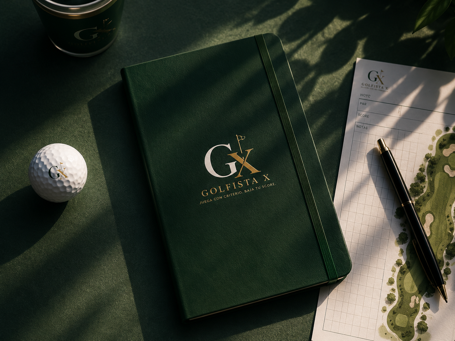 Cuaderno Golfista X™ con tarjeta de score y bola de golf